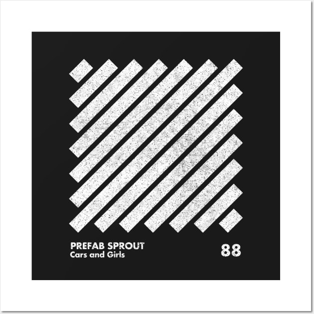 Prefab Sprout / Cars & Girls / Minimal Graphic Design Tribute Wall Art by saudade